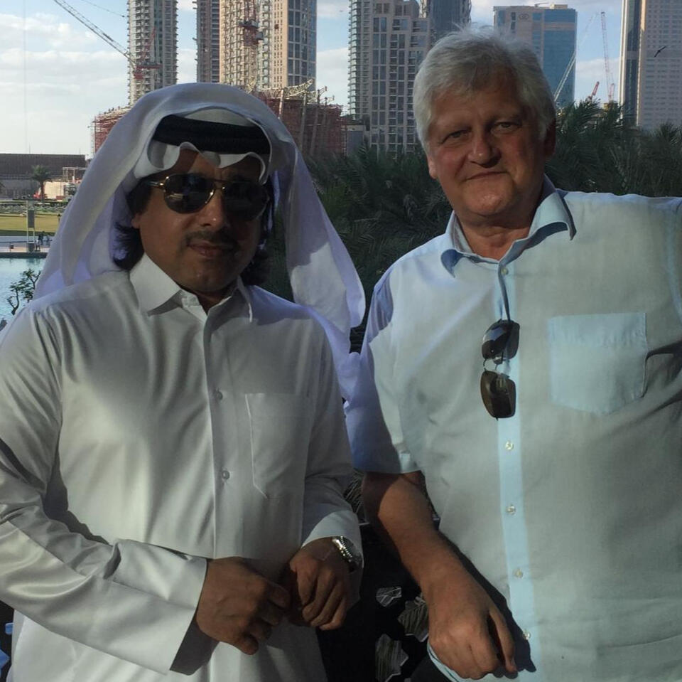 Dieter Wiesner and Sheikh Ahmed Al Thani strategic alliance meeting