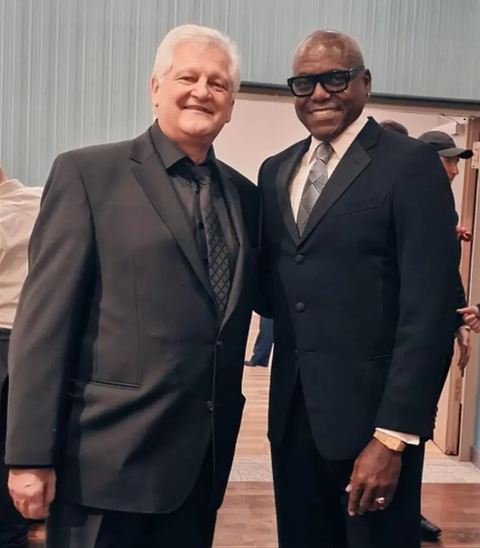 Carl Lewis with Dieter Wiesner