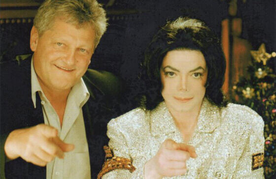 Dieter Wiesner with Michael Jackson during the HIStory era